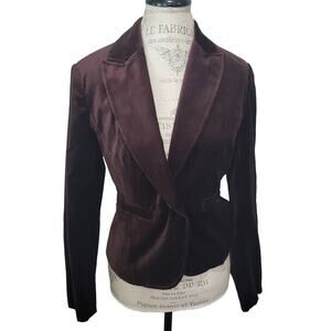 Worthington Brown One Button Up Long Sleeved Blazer Suit Jacket